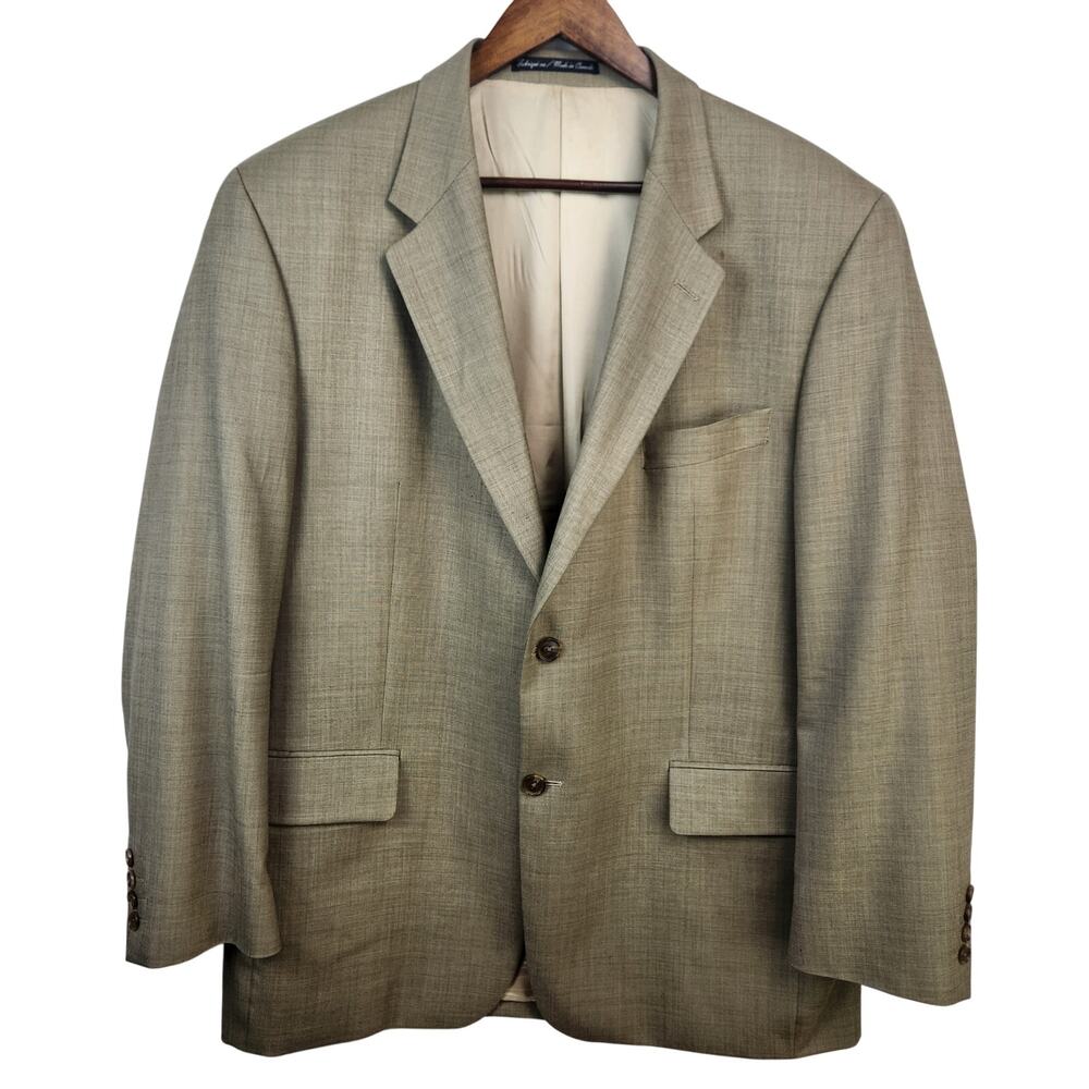 S. Cohen “Galtes” 100% Virgin Wool Blazer Beige Lined  2-Button  Men’s 44R EUC